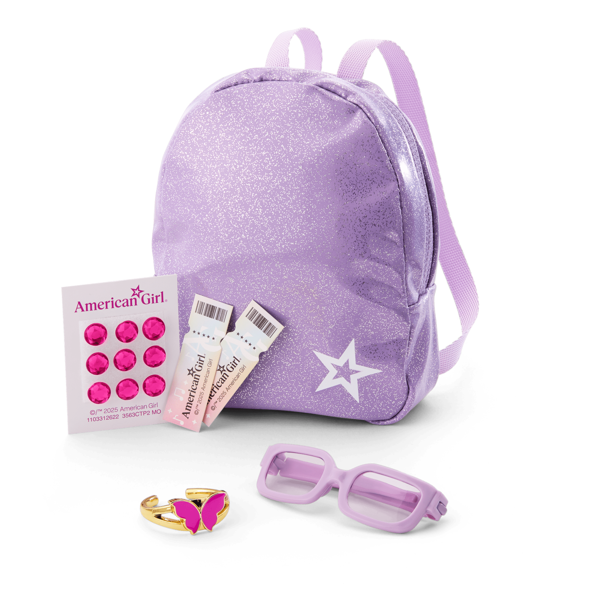 Glam Sparkly Concert Outfit & Colorful Teddy Bear Backpack & Accessory Set Bundle - Image 15