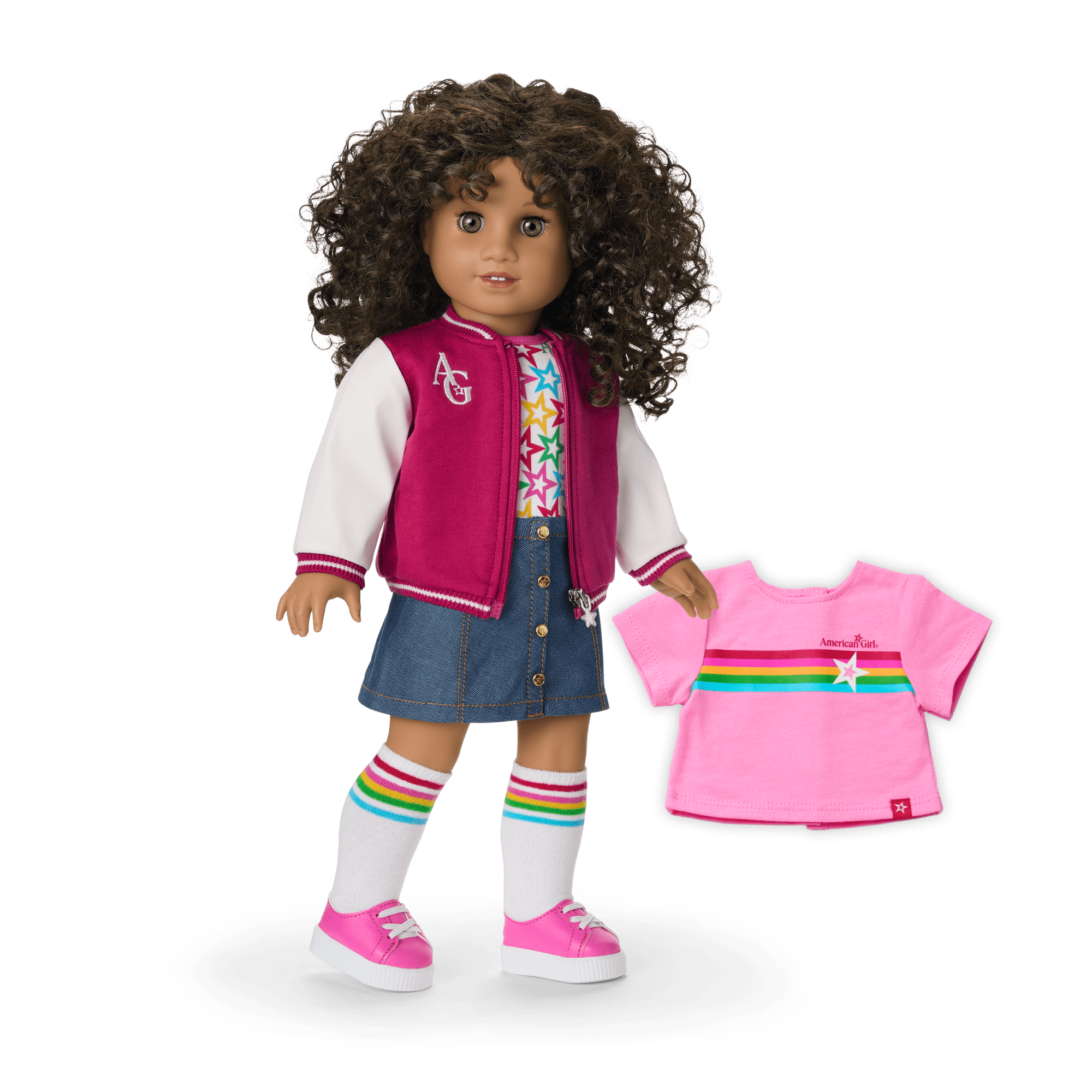 Truly Me 18-Inch Doll #132 With Curly Dark-Brown Hair - Image 2