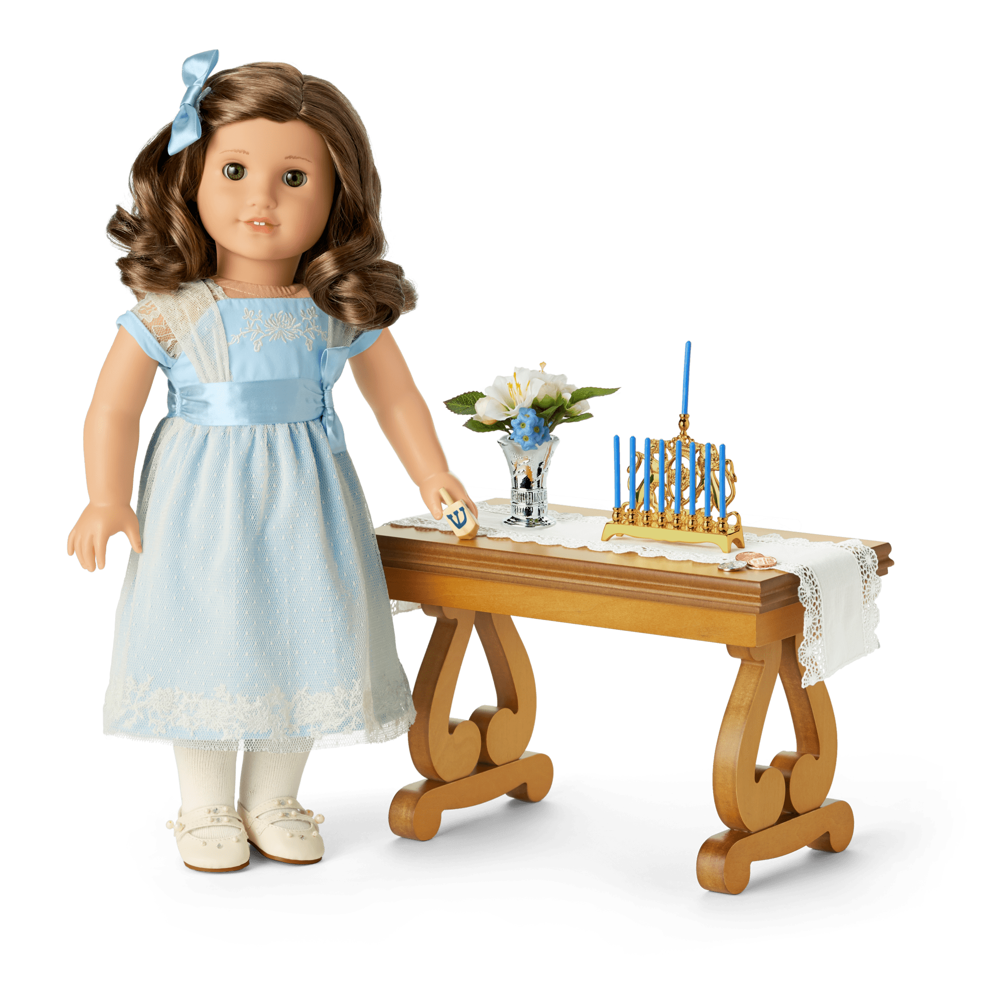 Rebecca's Menorah & Dreidel Set For 18-Inch Dolls (Historical Characters) - Image 2