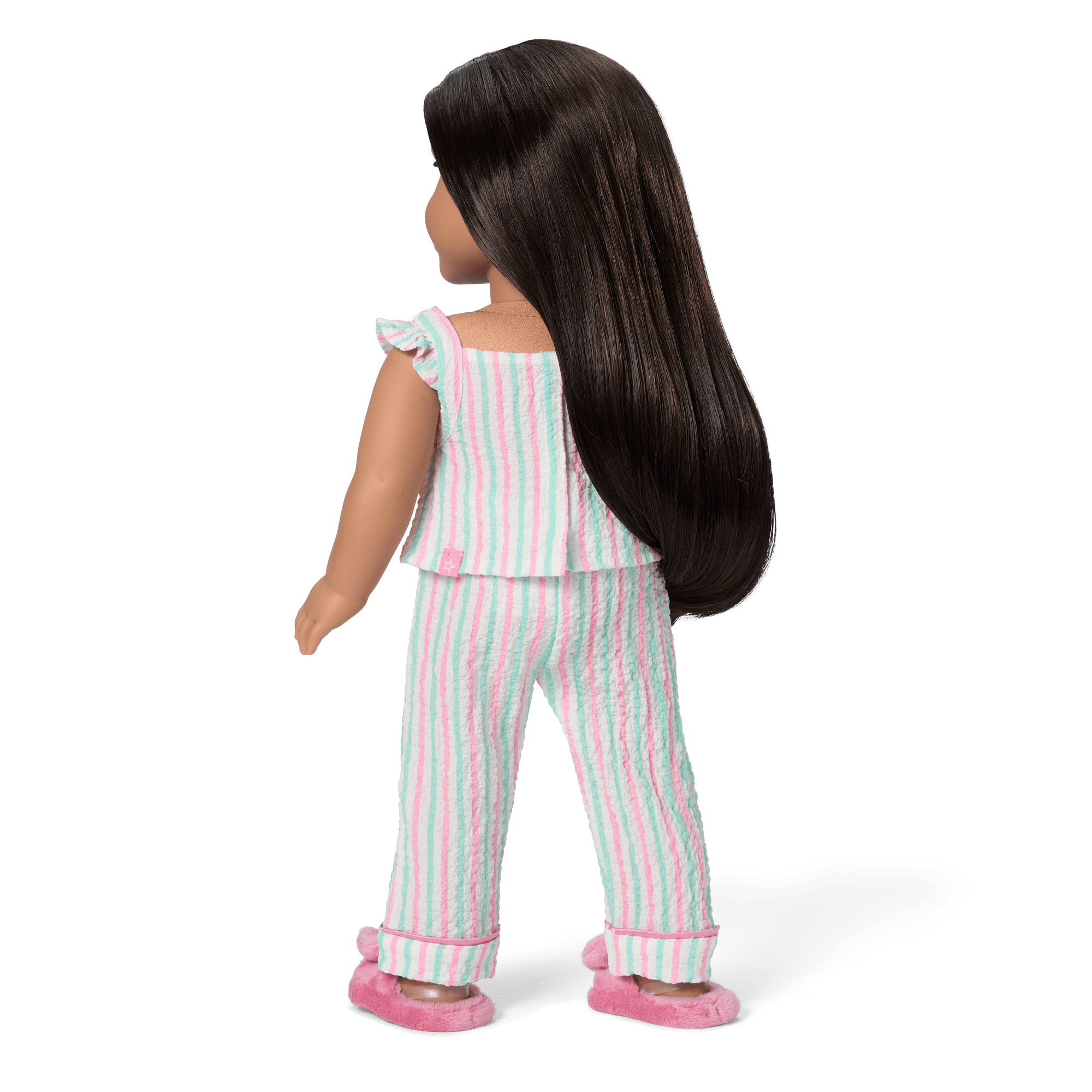 Raquel's Coastal Stripes Pajamas For Girls & 18-Inch Dolls - Image 9