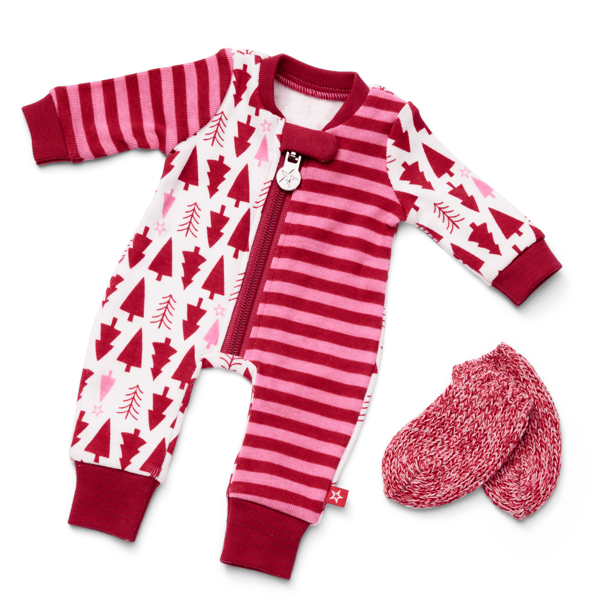 American Girl X Hanna Andersson Holiday Treetops Pajamas For Bitty Baby Dolls