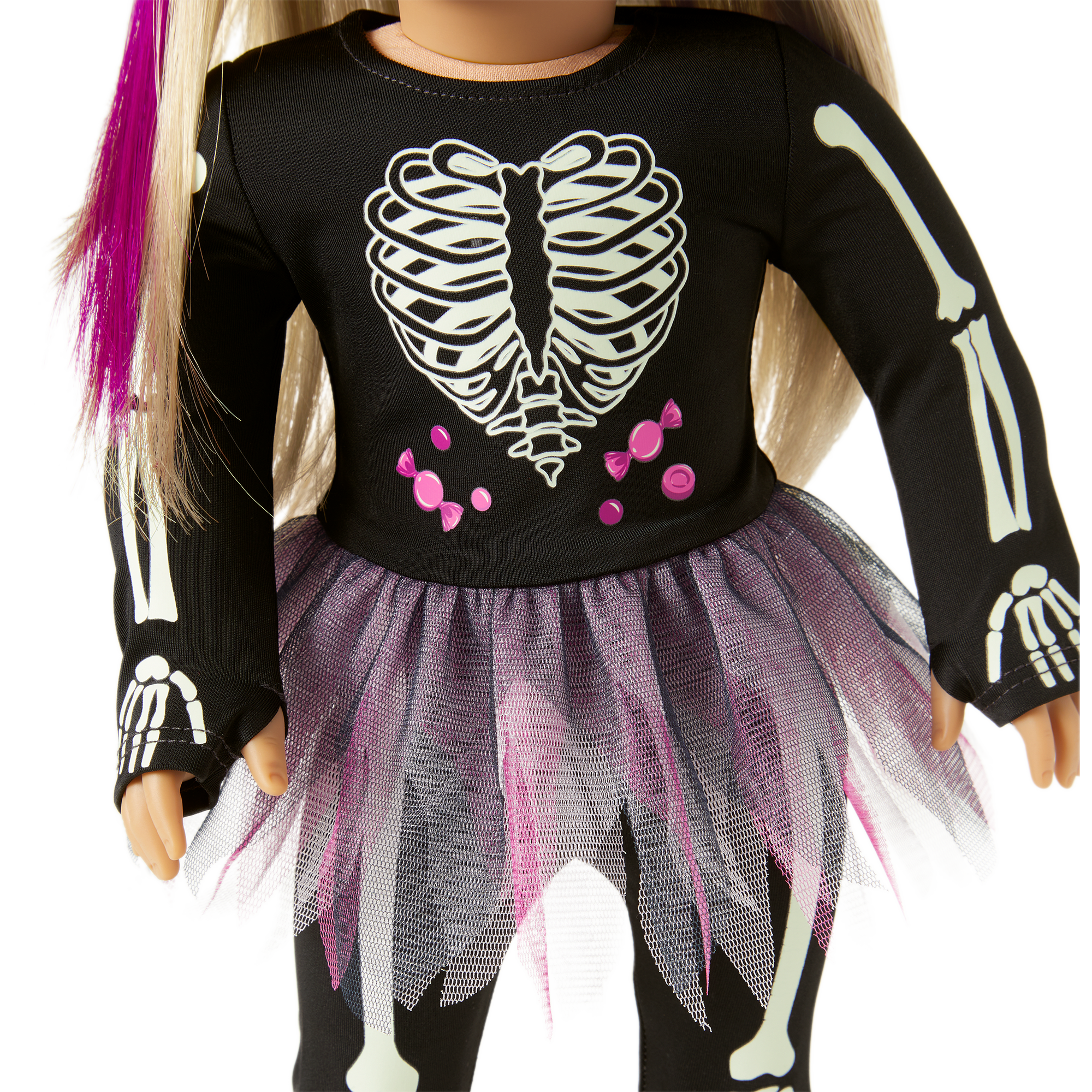 You Glow, Girl! Skeleton Costume For 18-Inch Dolls - Image 5