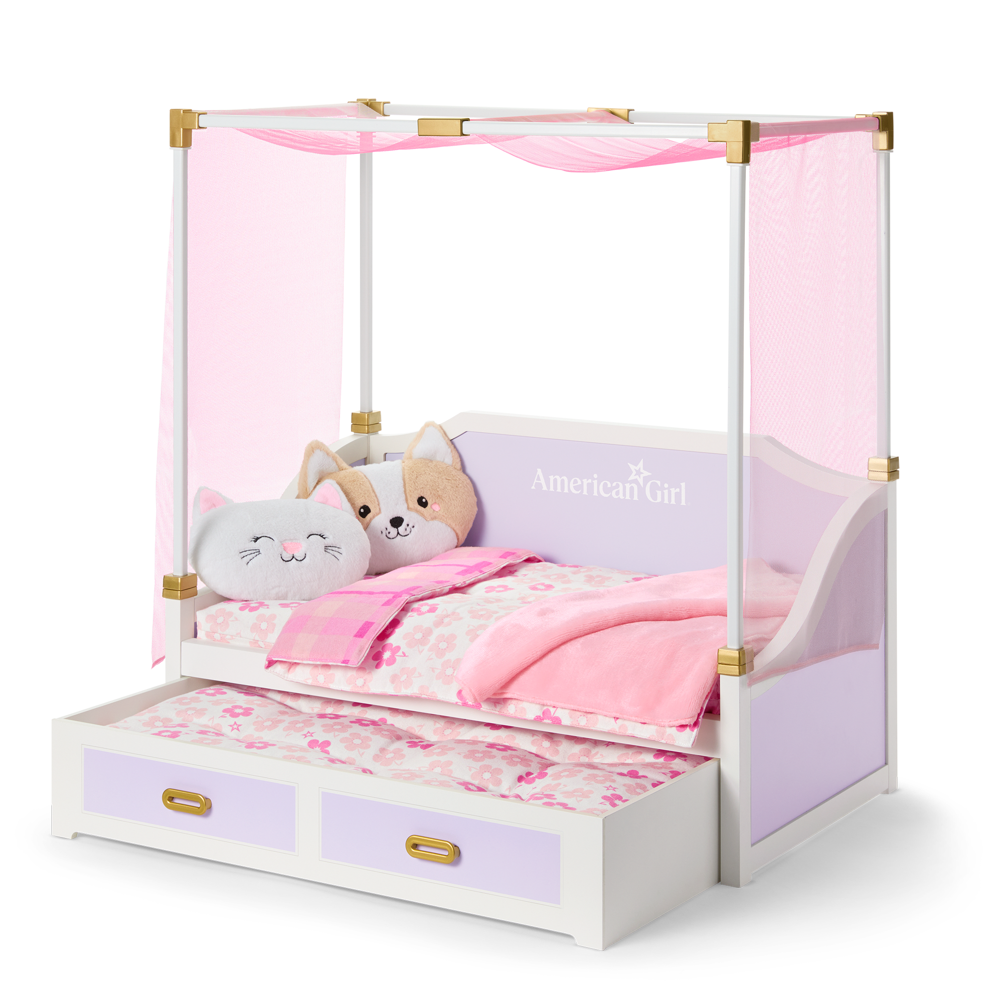 All Set For Sleepovers Canopy Bed For 18-Inch Dolls