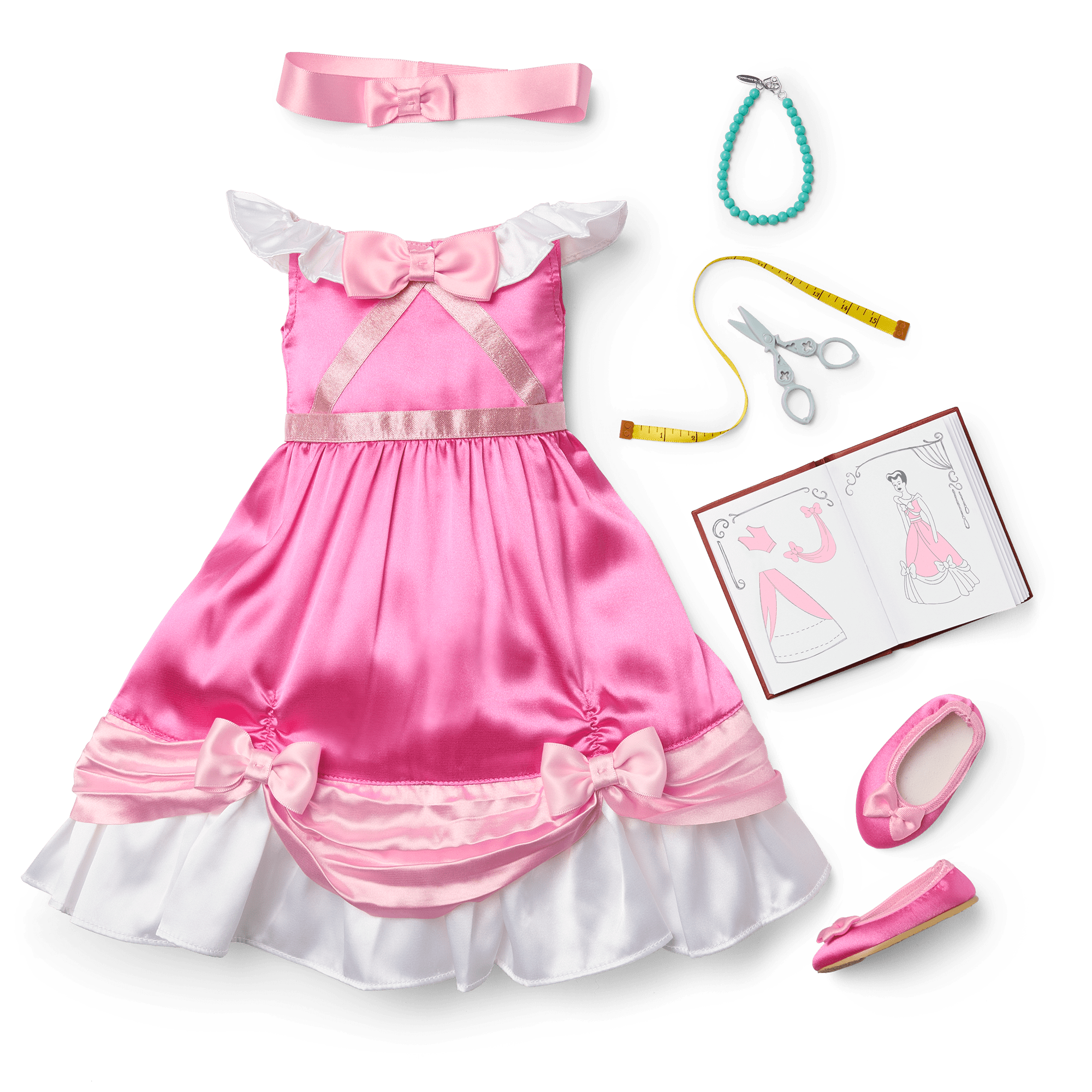 American Girl Disney Princess Cinderella Original Ball Gown & Accessories For 18-Inch Dolls