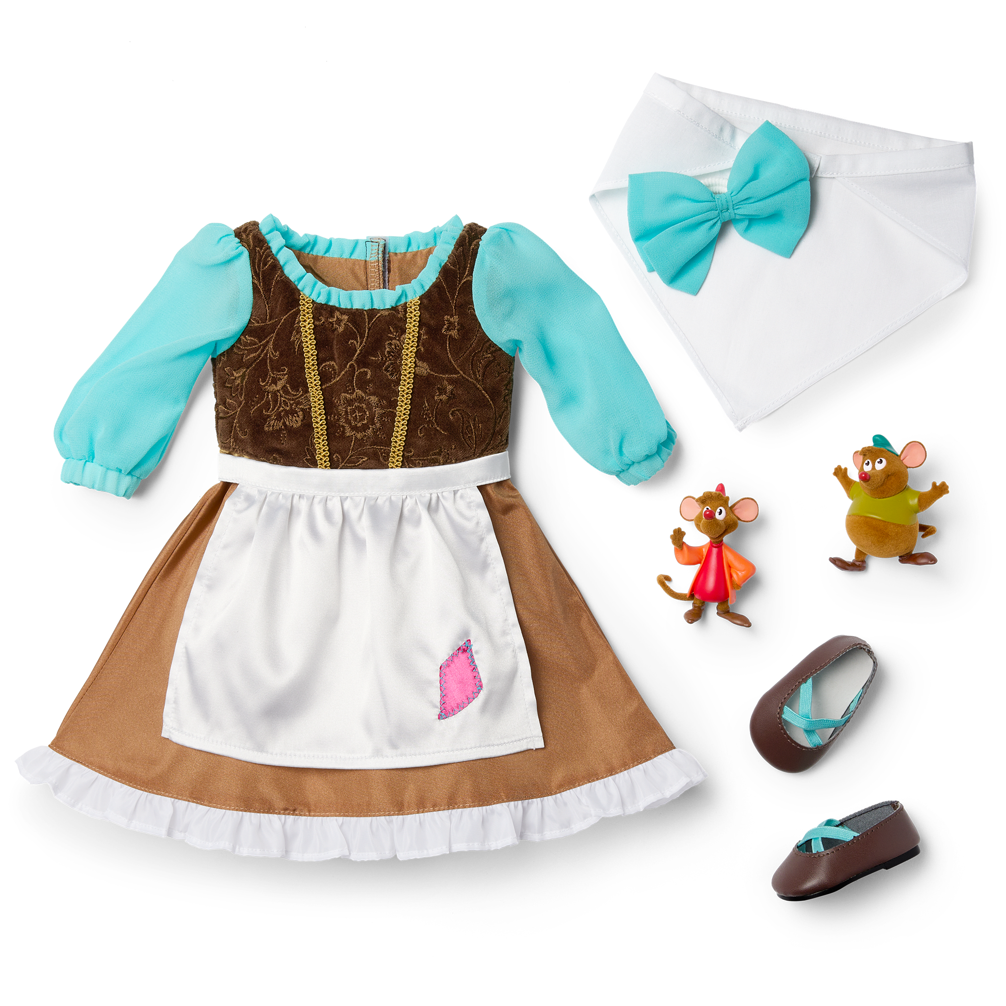 American Girl Disney Princess Cinderella Day Dress, Friends & Accessories For 18-Inch Dolls