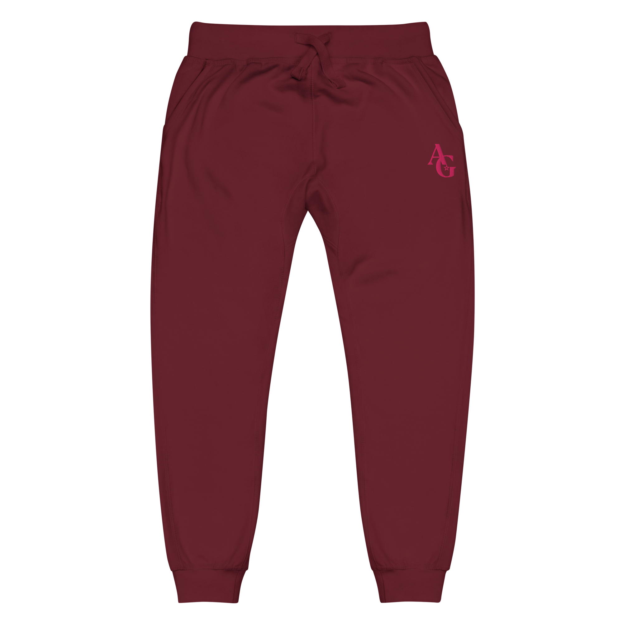 American Girl Burgundy Fleece Sweatpants For Adults