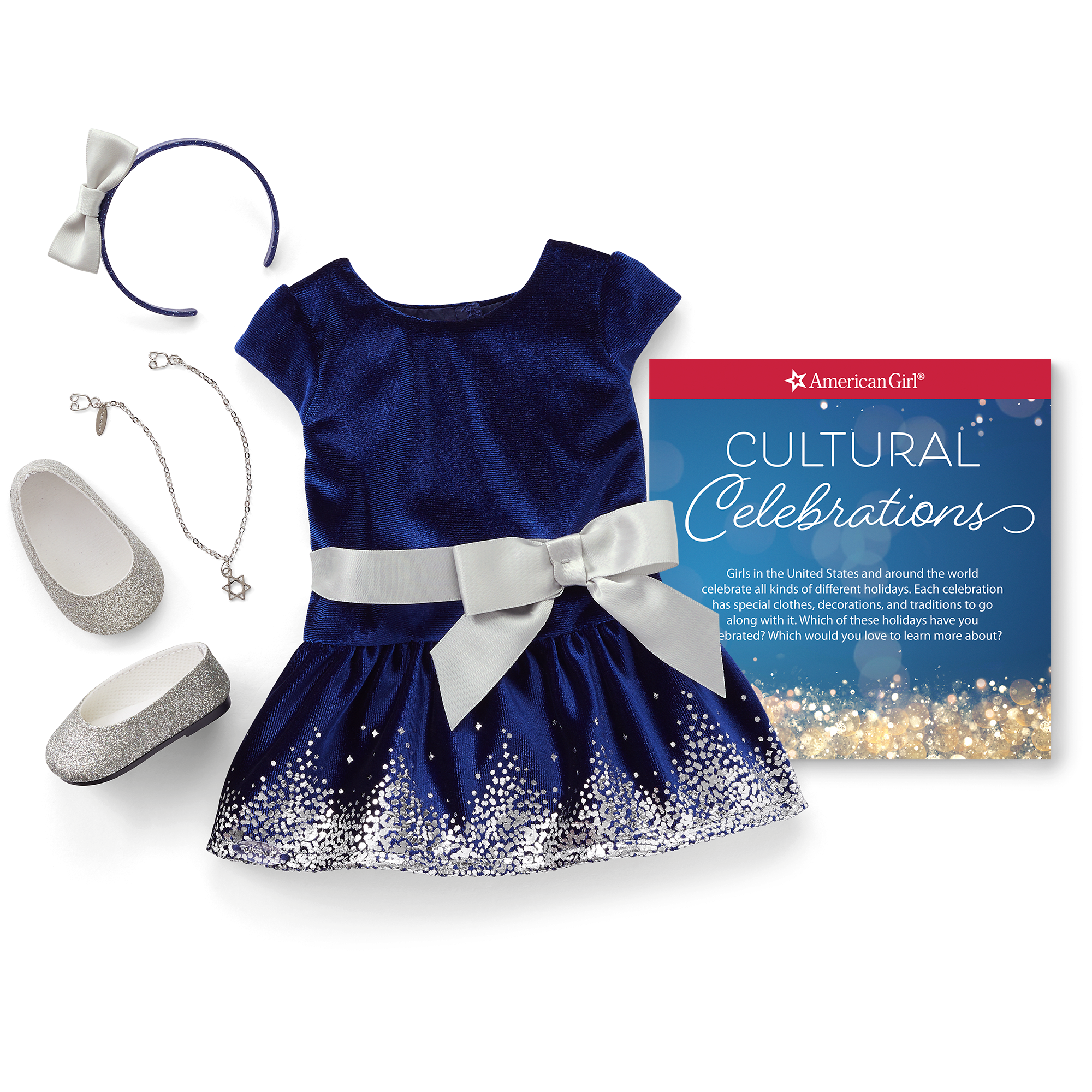 Hanukkah Celebration Outfit For 18-Inch Dolls