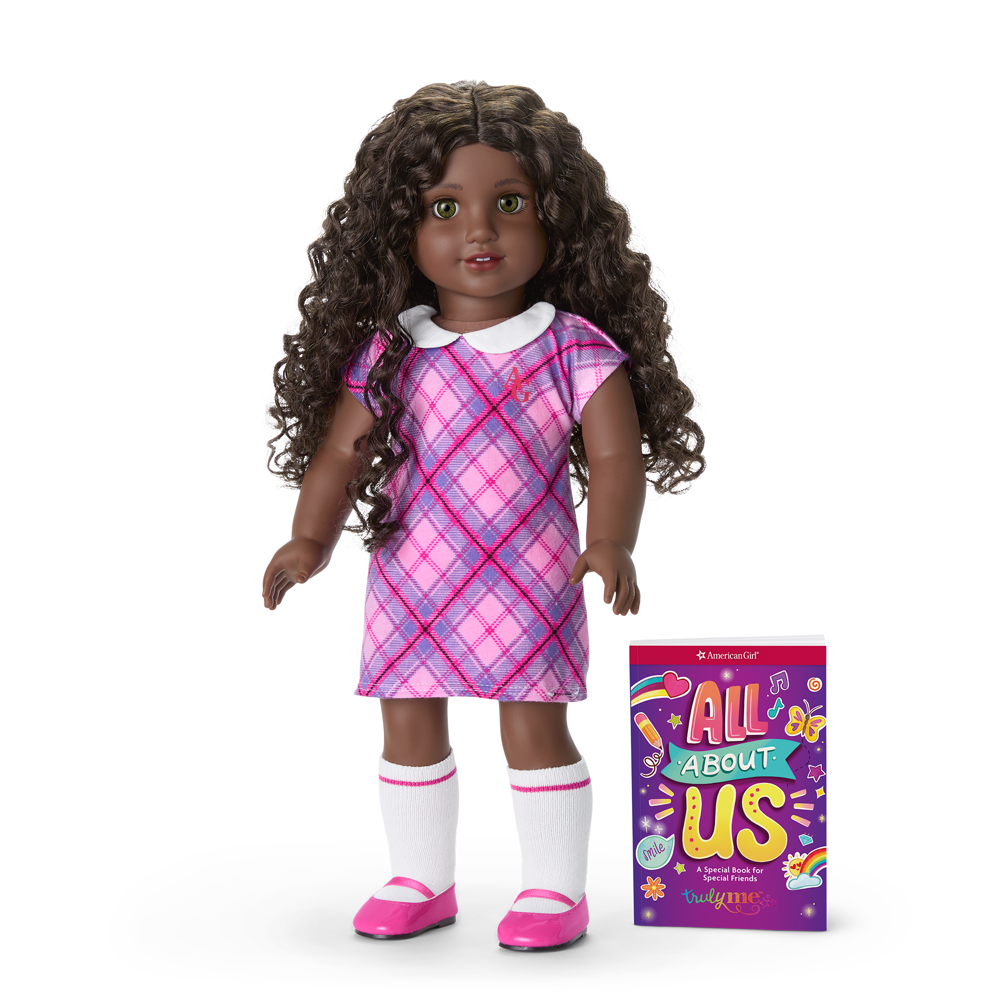 Truly Me 18-Inch Doll #127 With Curly Dark-Brown Hair